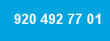 920 492 77 01 920 492 77 01